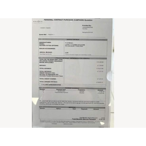 Vauxhall Astra - GS 1.2 5dr
