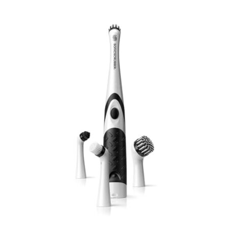 SonicScrubber Household Brush - High Power, 4 Heads, AA Batteries