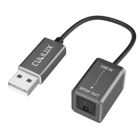 Cubilux USB A to TOSLINK Optical Audio Adapter, SPDIF Converter