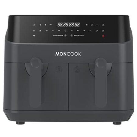 MONCOOK Double Air Fryer 9L with 2 x 4.5L Baskets