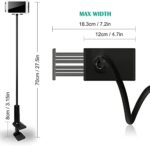 Gooseneck Tablet & Phone Holder, Adjustable, 10-28 cm (Black)
