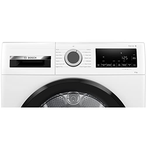 Bosch 8kg Heat Pump Tumble Dryer, AutoDry, White, Serie 6