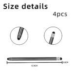 JOCXZI 2-in-1 Stylus Pens for Touch Screens (4 pcs)
