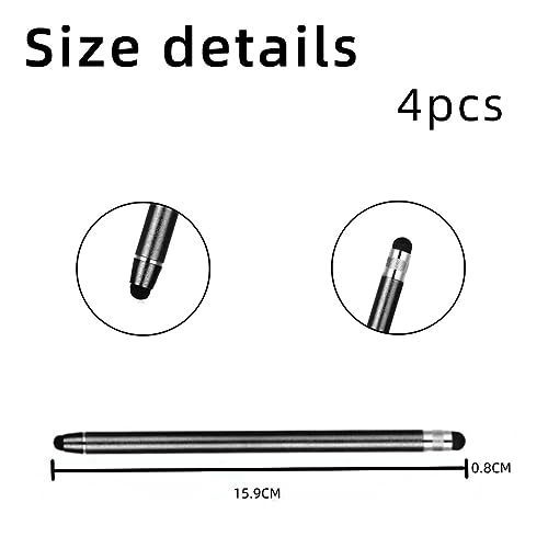 JOCXZI 2-in-1 Stylus Pens for Touch Screens (4 pcs)