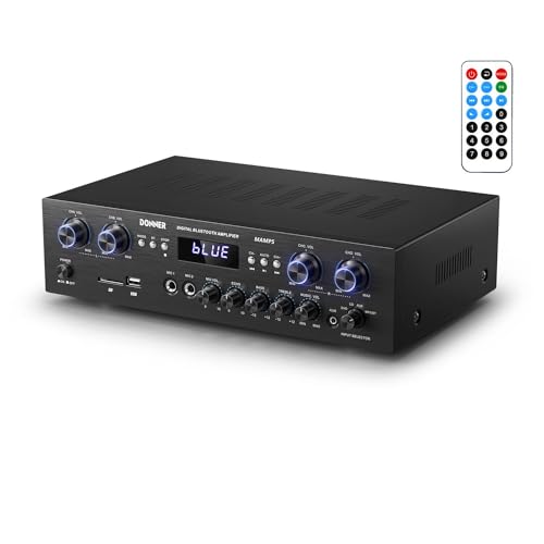 Bluetooth 5.0 Stereo Audio Amplifier, 440W, 4-Channel