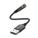 MOSWAG USB to 3.5mm Audio Jack Adapter, 20cm