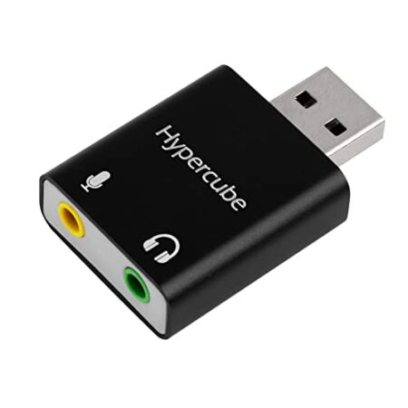 Hypercube USB to 3.5mm Audio Adapter, TRRS with DAC