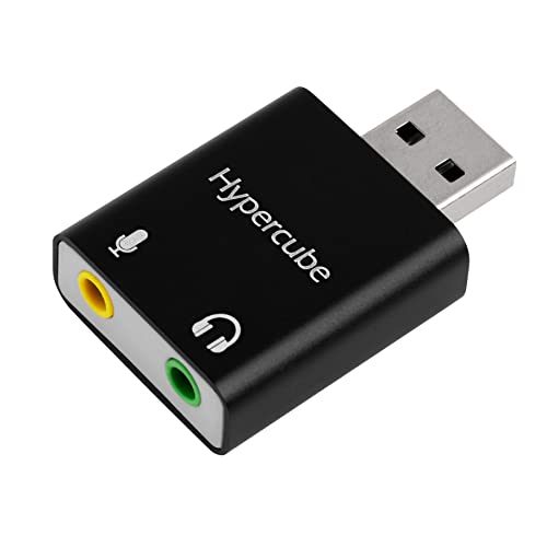 Hypercube USB to 3.5mm Audio Adapter, TRRS with DAC