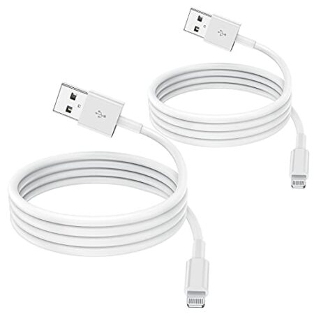 2 Pack Apple MFi Certified 2m iPhone Charger Cables