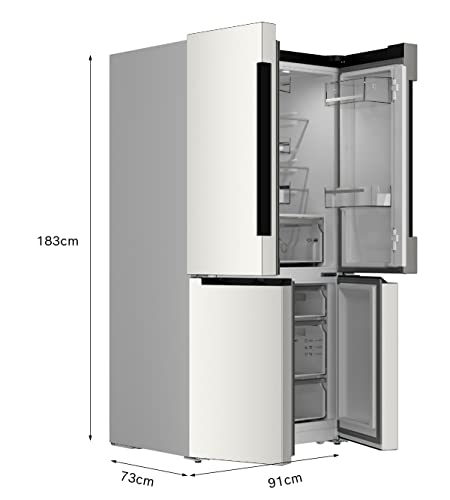 Bosch Serie 6 French Door Fridge Freezer, 183 x 91 cm, Silver