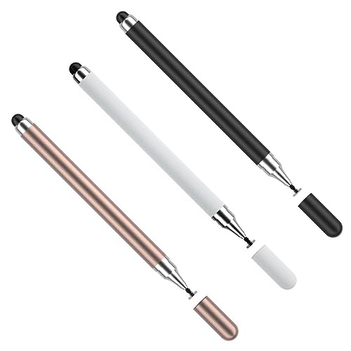 JOCXZI Dual-Head Stylus Pens for Touch Screens (3-Pack)