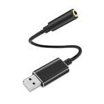 JeoPoom USB to 3.5mm Audio Adapter, External Sound Card