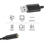 JeoPoom USB to 3.5mm Audio Adapter, External Sound Card