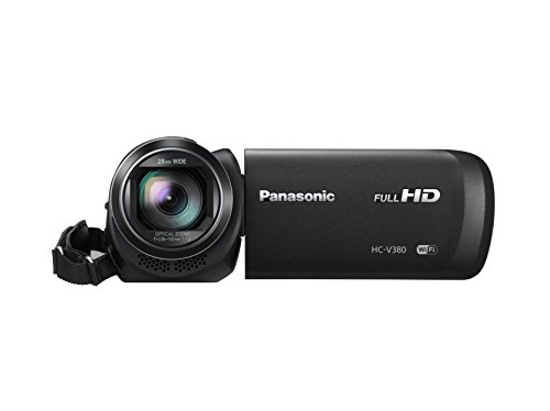 Panasonic HC-V380EB-K Full-HD Video Camera, 50x Zoom - Black
