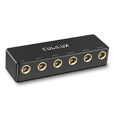 Cubilux 5-Channel 6.35mm Headphones Splitter Box, 5-Way