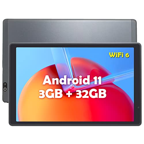 CWOWDEFU 10" Android 11 Tablet 32GB HD 5G WiFi (Silver)