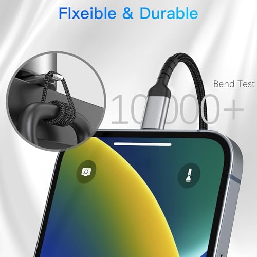iPhone 0.3M Braided USB A to Lightning Cable 3-Pack (Black)