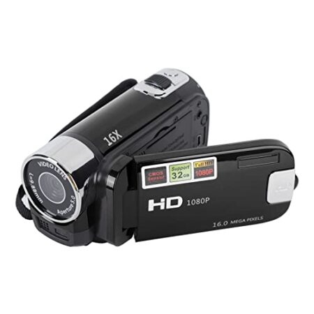 1080P 16MP Handheld Video Camera, 2.7in Screen, 16x Zoom