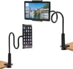Gooseneck Tablet & Phone Holder, Adjustable, 10-28 cm (Black)