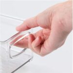 BIWHALE Fridge Organiser Set of 4, Stackable Bins - Clear