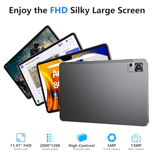 SGIN 30.4cm Android 13 Tablet, 8GB RAM, 256GB Storage