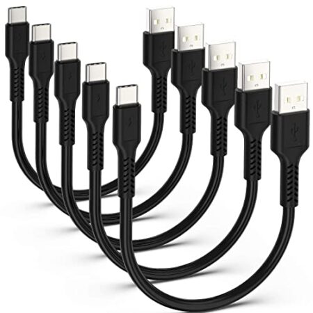 ADILIFT USB C Cable Short [5Pack 20cm], 3A Fast Charging
