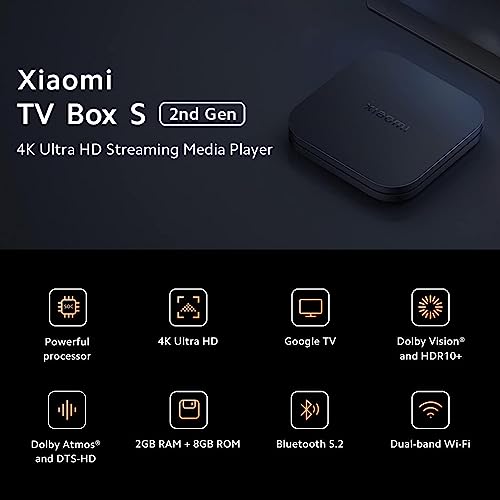 iflip Xiaomi TV Box S 2nd Gen 4K Ultra HD, 2GB/8GB