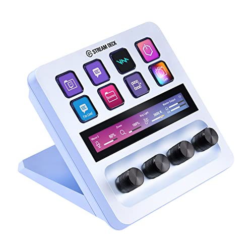 Elgato Stream Deck + White, audio mixer, live controller