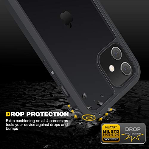 Diaclara iPhone 12/12 Pro Case, 360° Full Body, Black