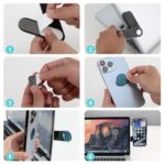 Magnetic Phone Holder for Laptop, Adjustable Side Mount