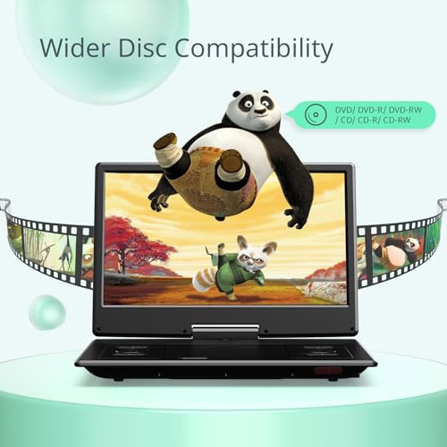 YOTON 36 cm Portable DVD Player with 36 cm HD Swivel Screen