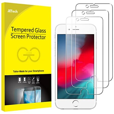 JETech 3-Pack Screen Protector for iPhone SE/8/7/6s/6, 4.7"