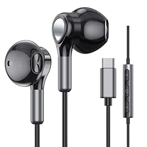 USB C Earphones for Samsung Galaxy & iPad Pro/Air/Pixel