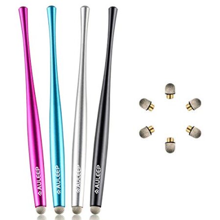 AULEEP Stylus Pen, 4 Pack with 6 Nanofiber Tips
