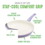 GreenLife Ceramic Nonstick 16-Piece Cookware Set, Lavender