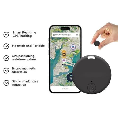 ATUVOS Bluetooth Tracker, Apple Find My, 2 Pack, Black