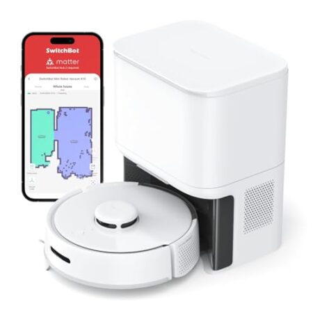 SwitchBot K10+ Mini Robot Vacuum, Self-Emptying, LiDAR, Alexa