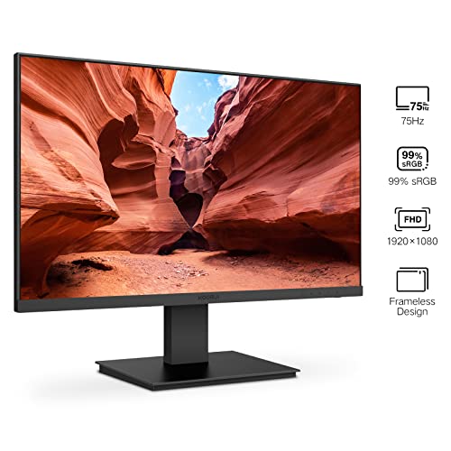 KOORUI 60.5 cm FHD Monitor, 75Hz, VA, Low Blue Light, Black