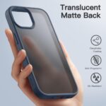 JETech Matte Case for iPhone 15 6.1cm, Storm Blue