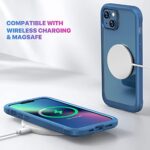 Diaclara iPhone 13 Case, 360° Full Body, Clear-Back, Blue