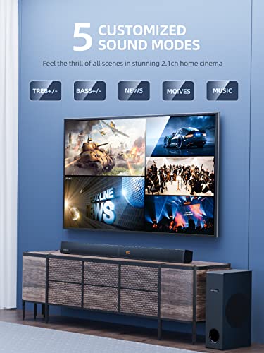 MEREDO 180W Detachable Sound Bar with Subwoofer 2.1CH