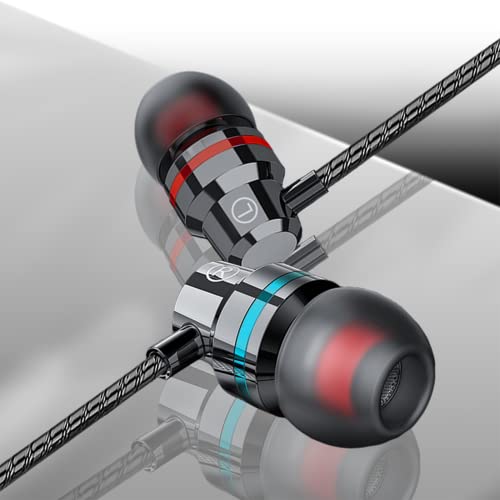 3 Pack Wired In-Ear Earphones with Mic, 3.5 mm, Noise Isolating
