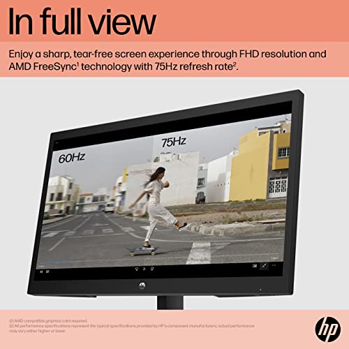 HP 55cm FHD Monitor - V22ve G5, 75Hz, HDMI, VGA, Black