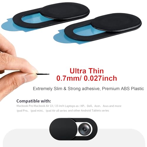 Bestgle 50 Packs 0.07mm Ultra-Thin Webcam Cover Sliders