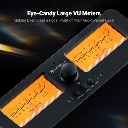 Fosi Audio LC30 VU Meter Amp & Speaker Selector, 2-Way