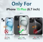 FNTCASE Rugged Shockproof Case with Kickstand for iPhone 15 Plus