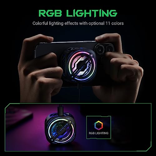 Black Shark Magnetic RGB Phone Cooler, Portable (Black)