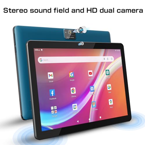 VASOUN 10" 64GB 5GHz WiFi Android Tablet, 1280x800 HD, 6000mAh