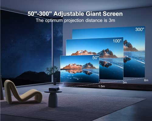 【Auto Focus & Keystone】26000 Lumen WiFi 6 Bluetooth 4K Projector