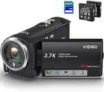 Delmodes 2.7K 50MP Vlogging Camcorder with LED Light